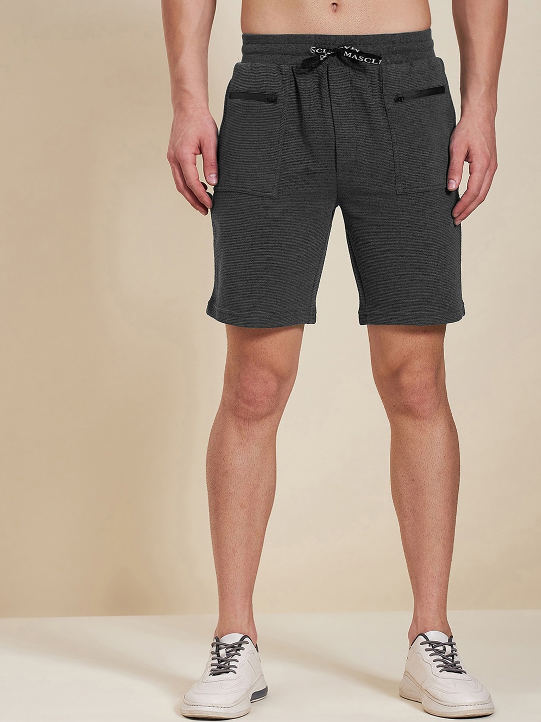 

MASCLN SASSAFRAS Men Charcoal Shorts