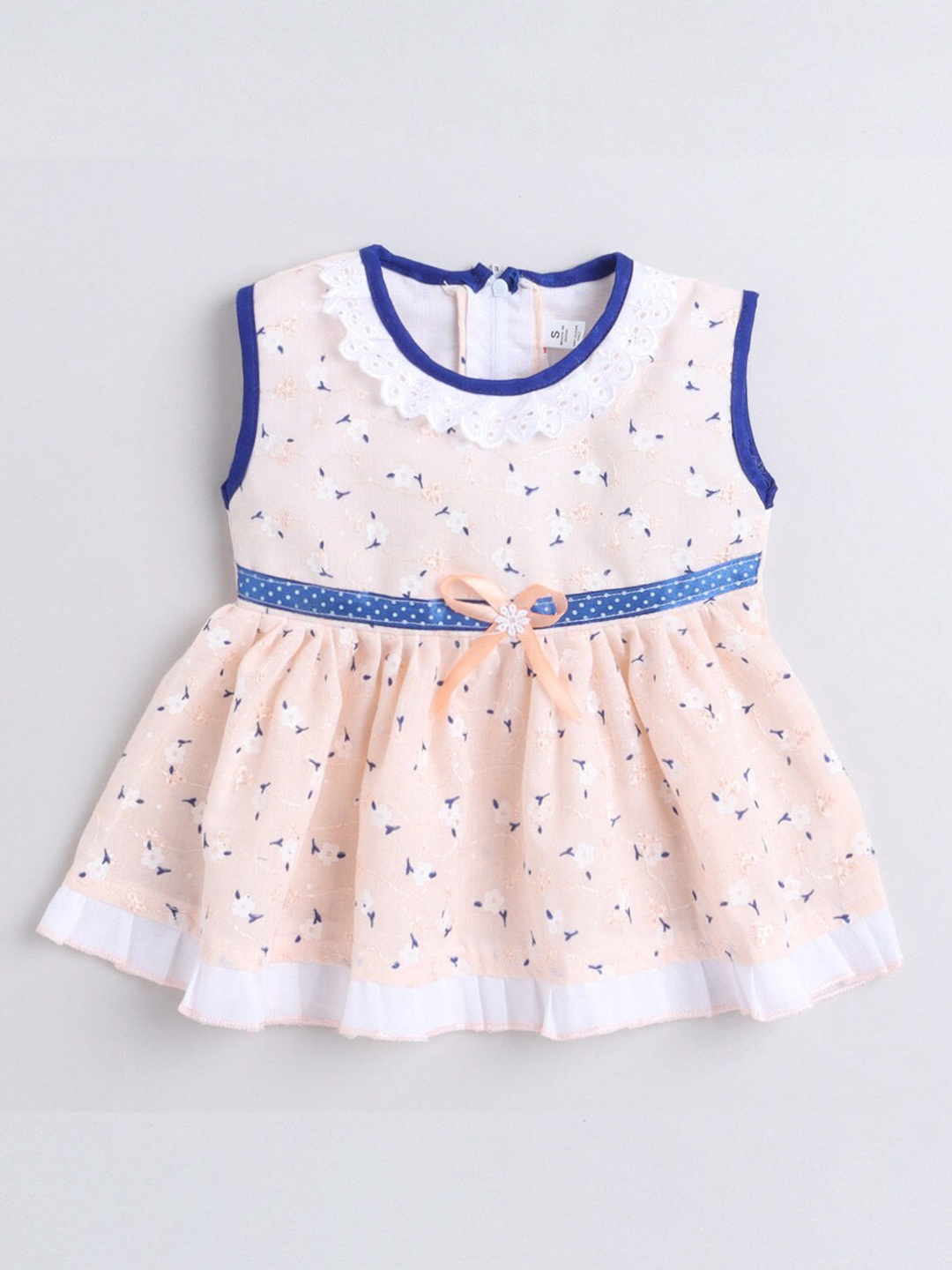 

The Magic Wand Yellow & Blue Floral Cotton Dress
