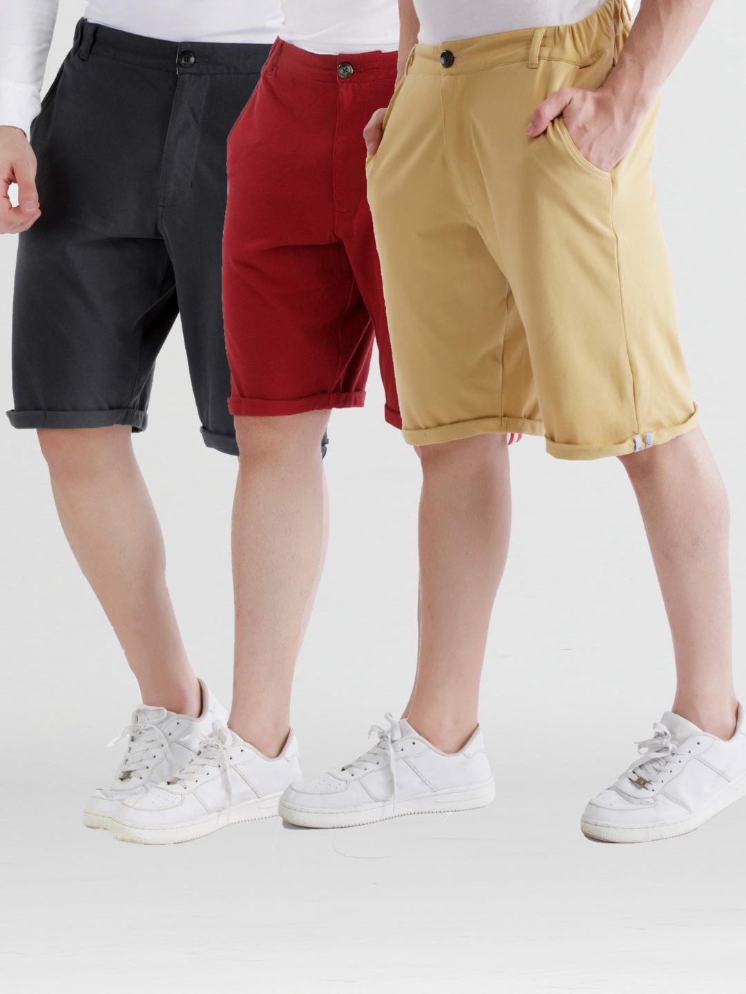 

Dream of Glory Inc Pack of 3 Men Multicoloured Outdoor Chino Shorts, Multi