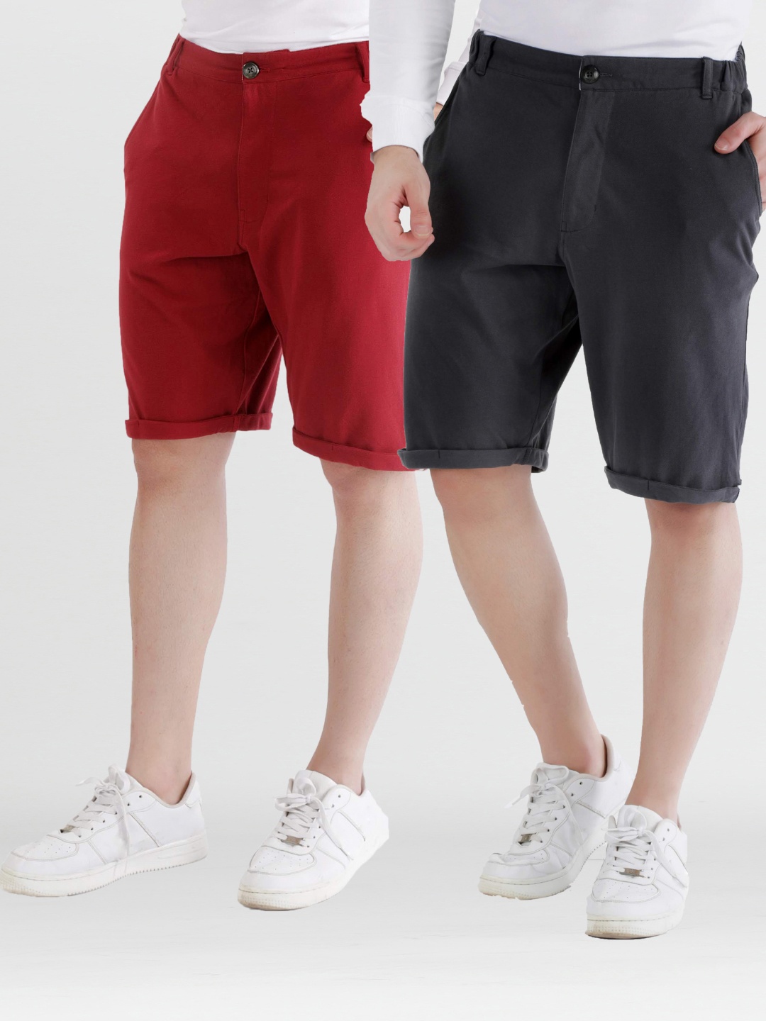 

Dream of Glory Inc Men Pack of 2 Maroon & Grey Outdoor Shorts