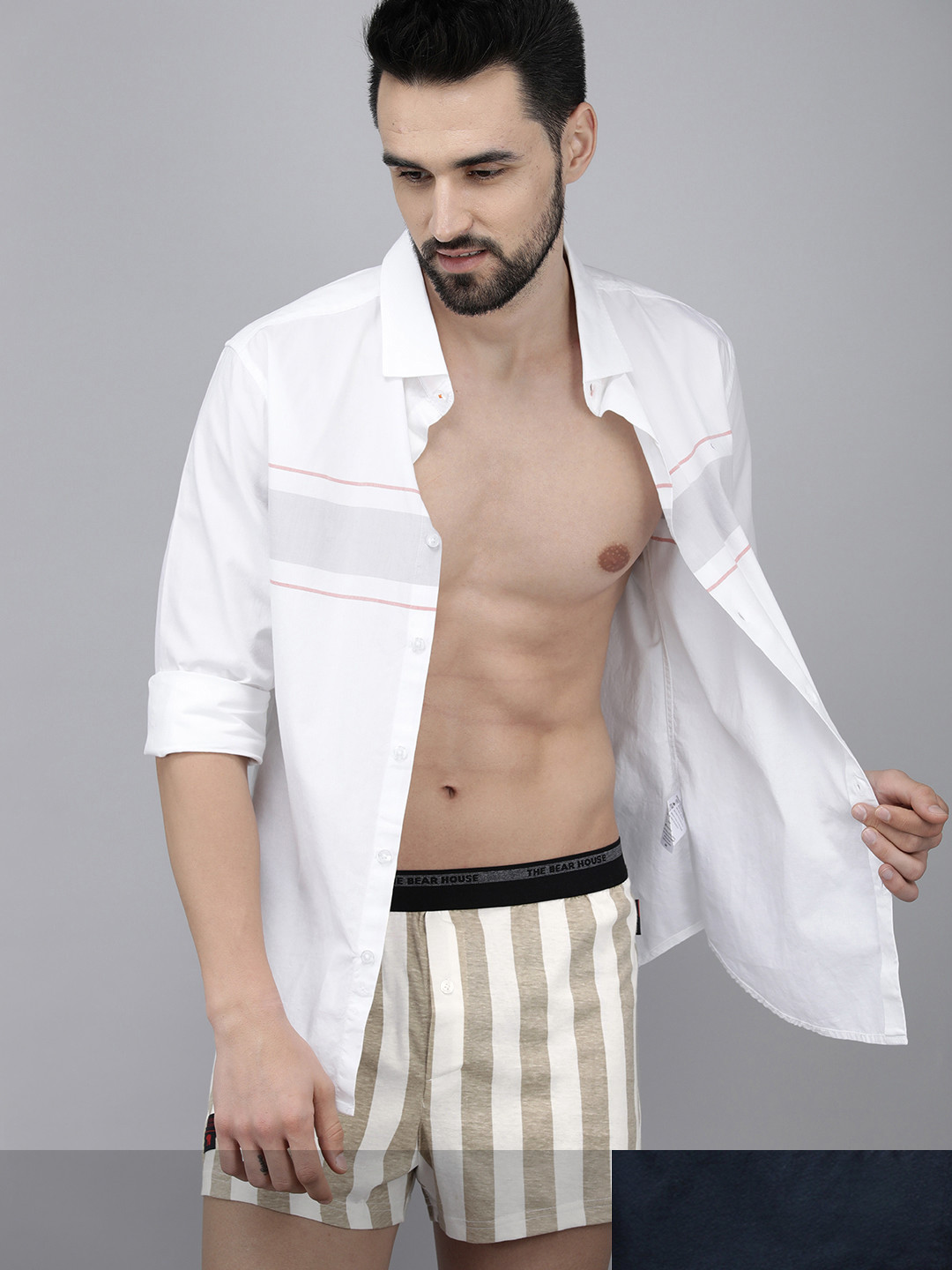 

THE BEAR HOUSE Men Pack of 2 Boxers, White