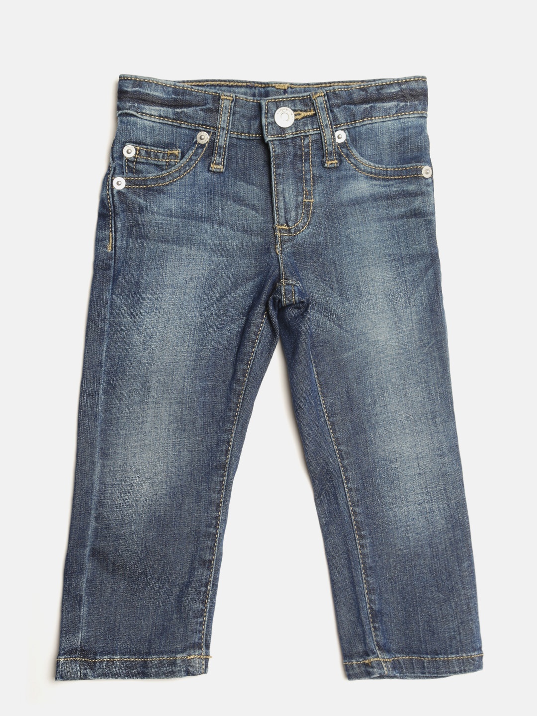 

United Colors of Benetton Boys Blue Skinny Fit Mid-Rise Clean Look Jeans