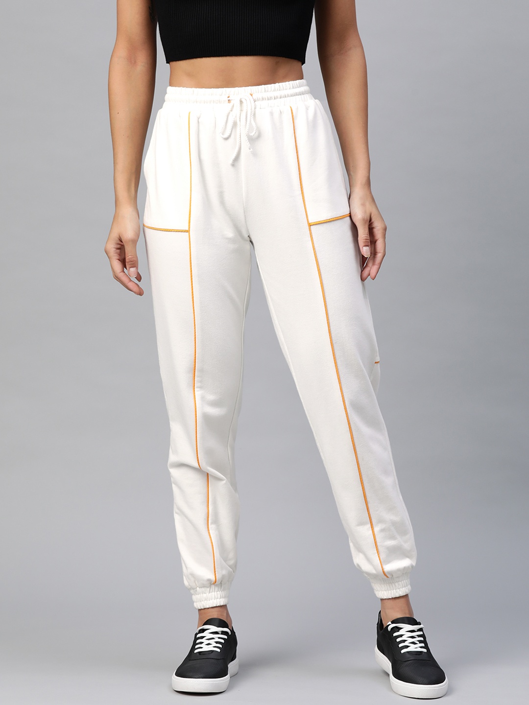 

Laabha Women Off-White Sports Joggers