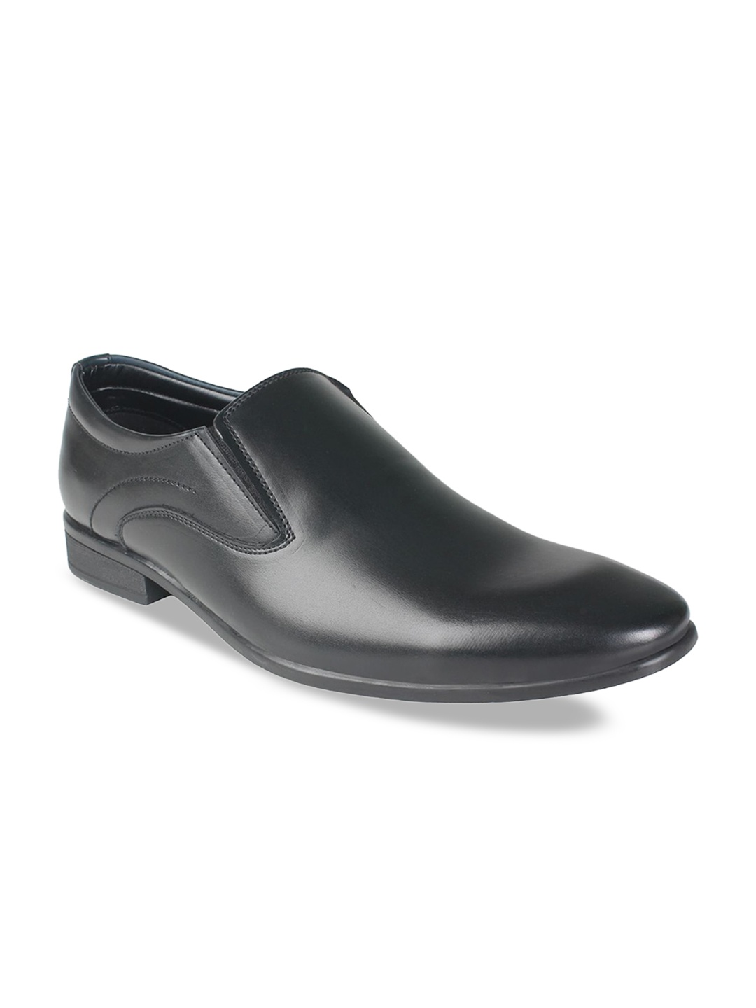 

Vardhra Men Black Solid Formal Slip-On Shoes
