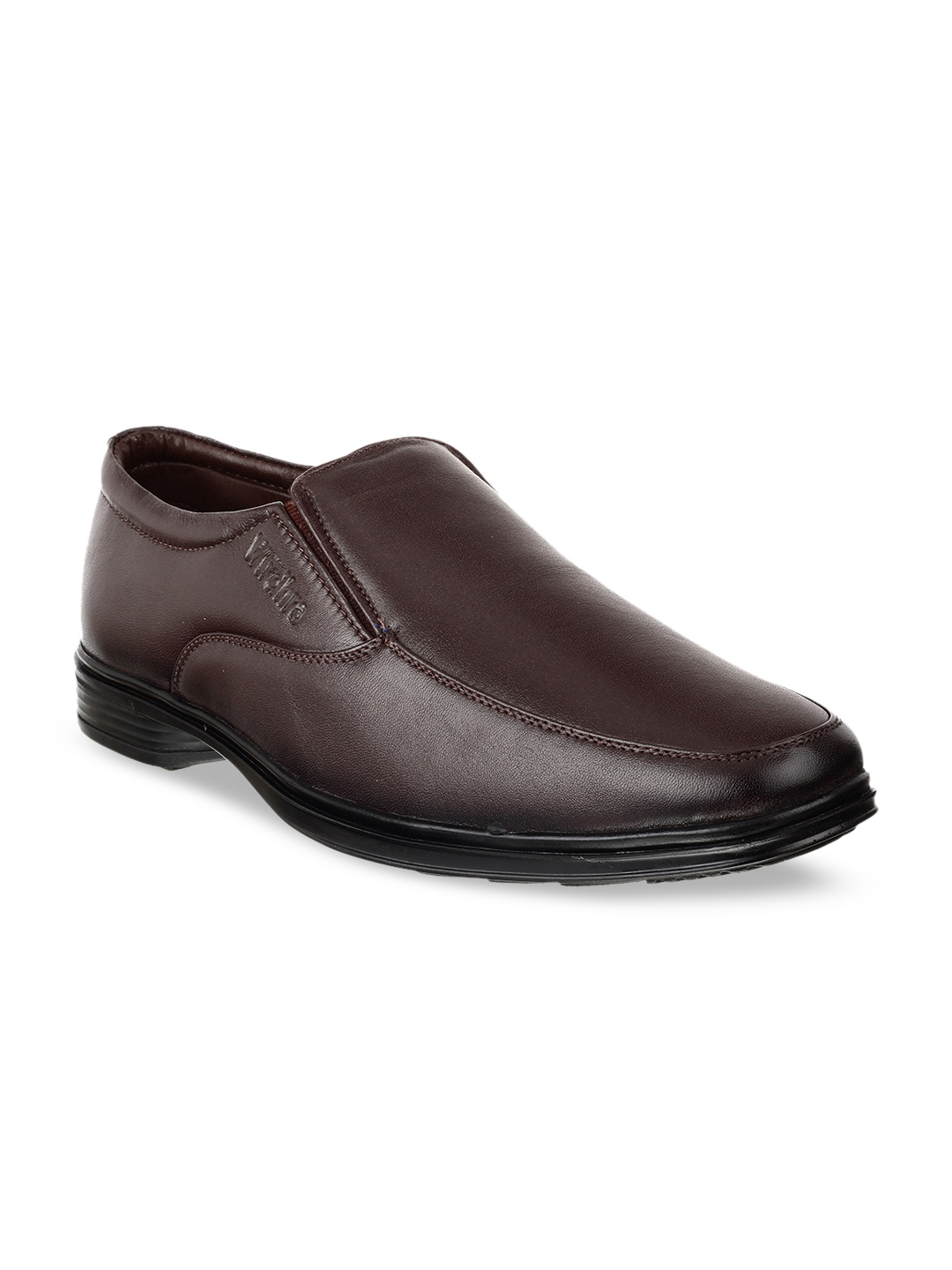 

Vardhra Men Brown Solid Leather Formal Shoes