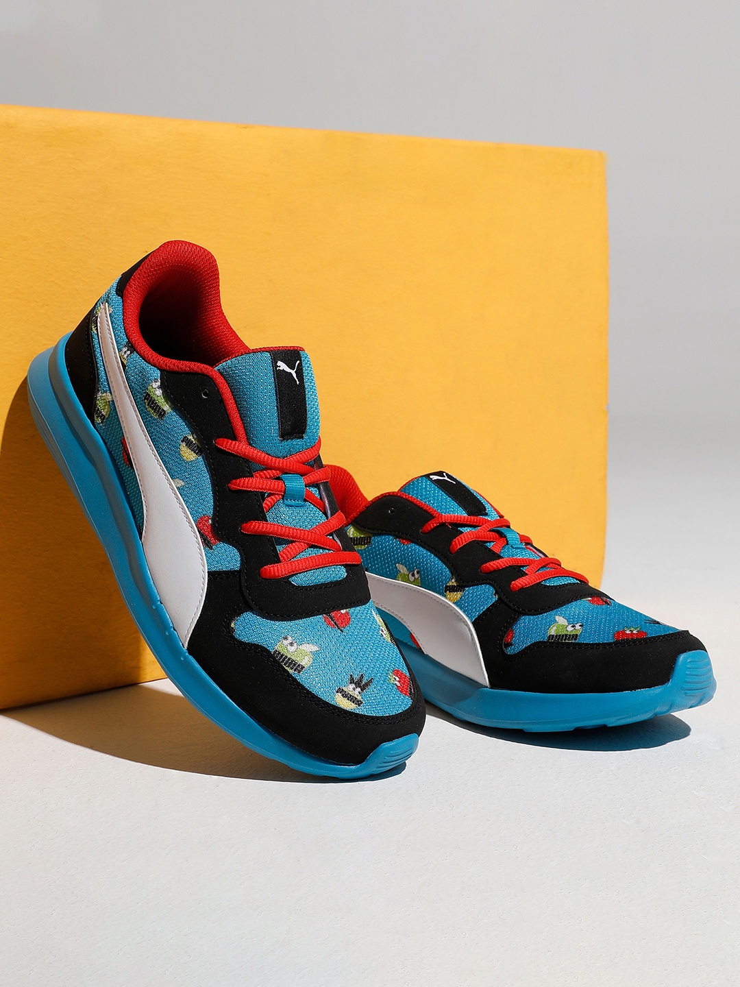 

Puma Kids Blue Printed Sneakers