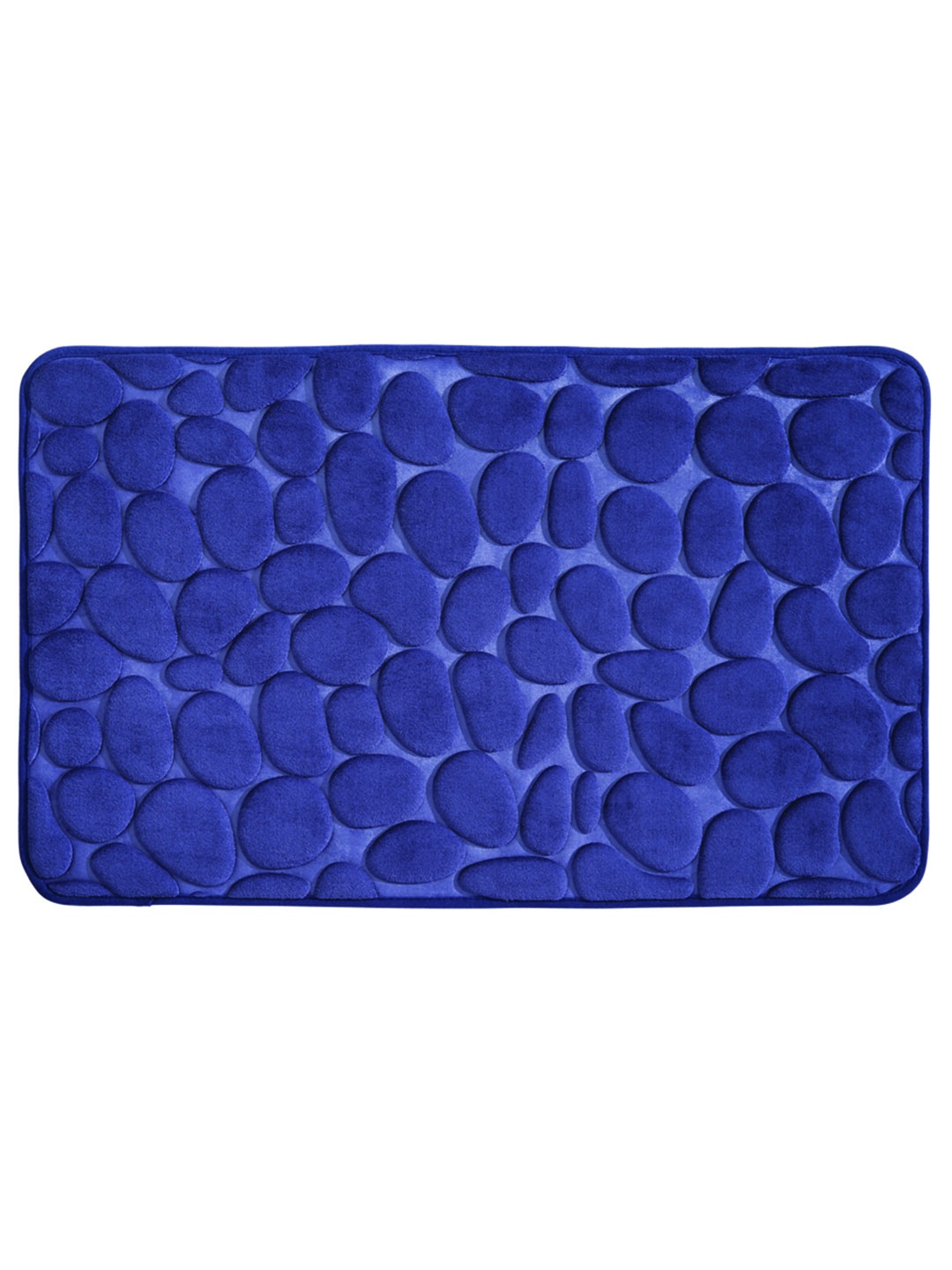 

INTERDESIGN Navy Blue Memory Foam Polyester Non-Slip Bath Mat