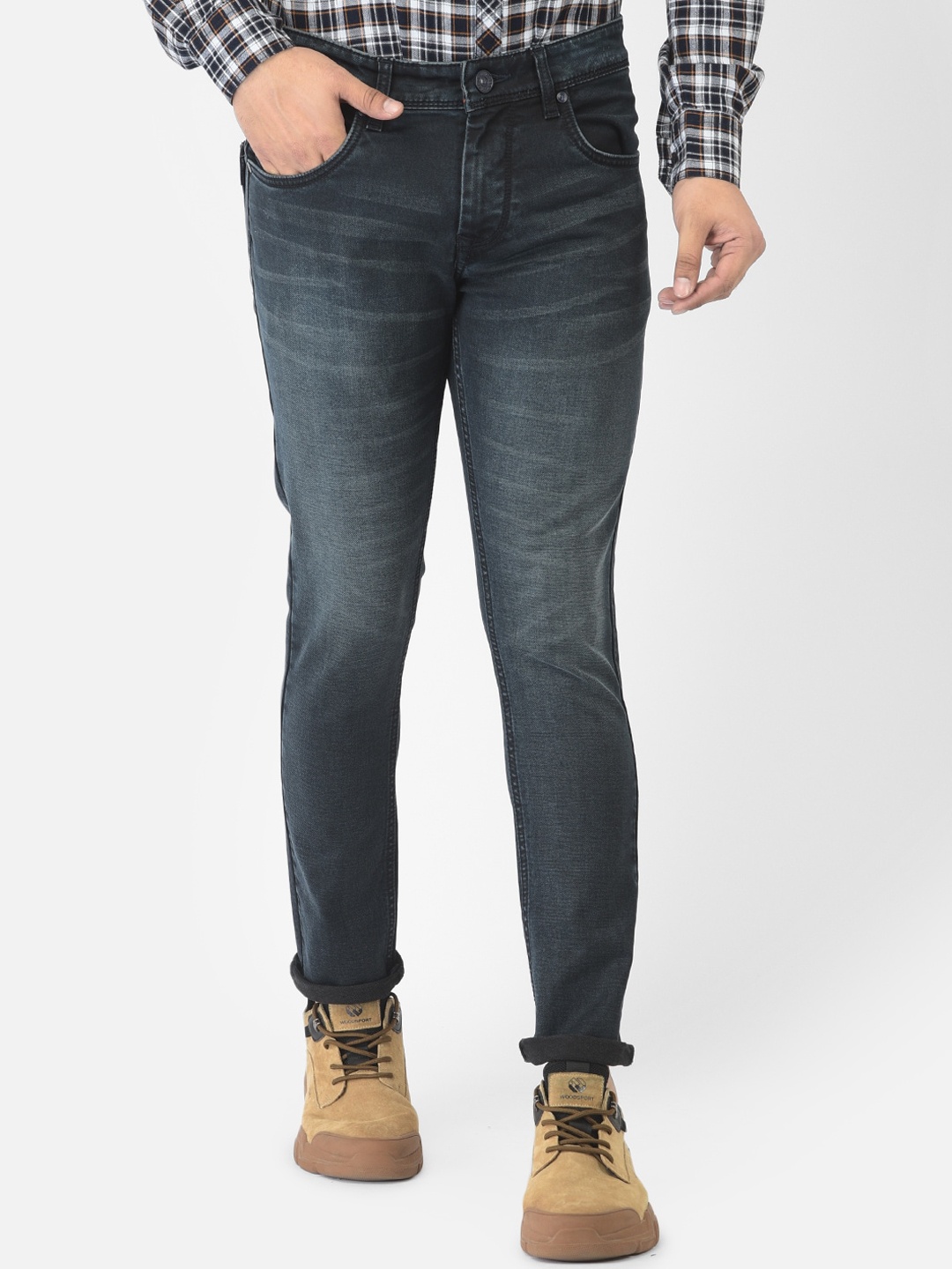 

Canary London Men Blue Smart Tapered Fit Low-Rise Light Fade Stretchable Jeans