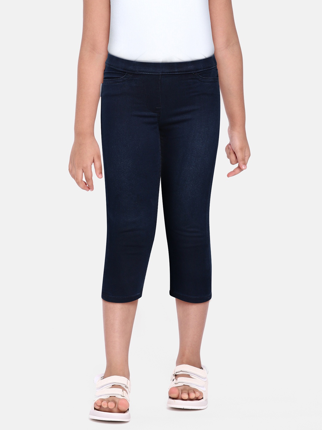 

Allen Solly Junior Girls Navy Blue Cotton Denim Jeggings