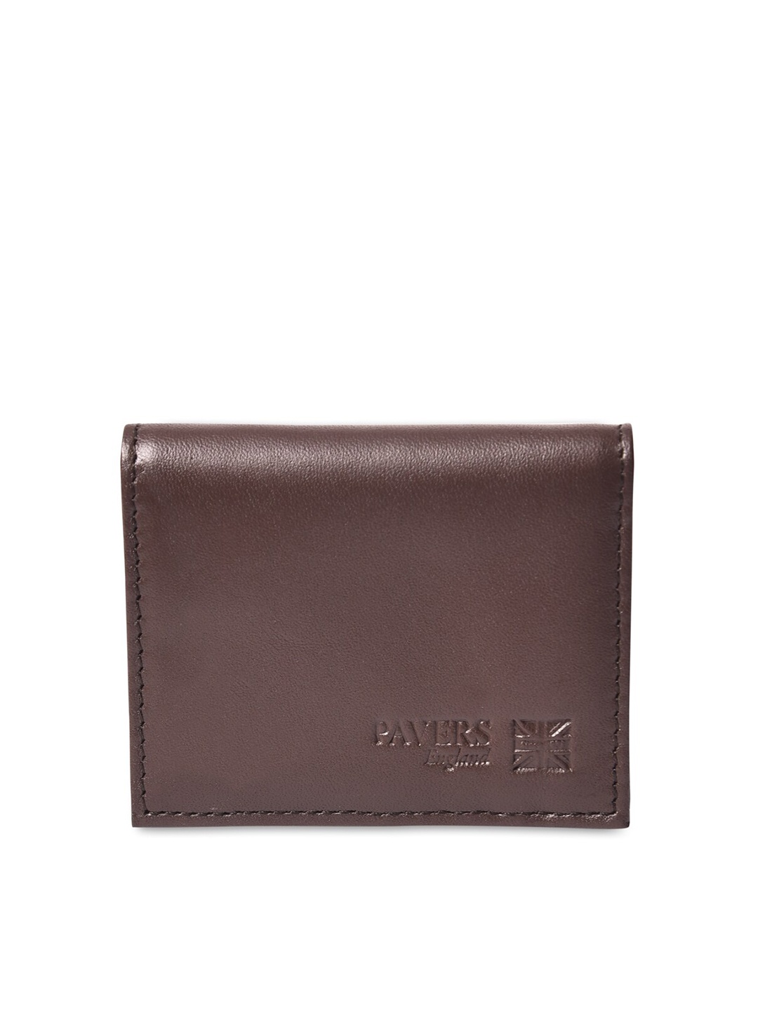 

Pavers England Men Brown Leather Card Holder
