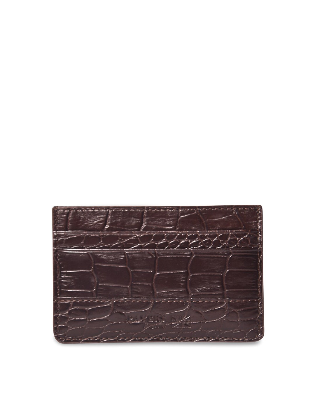 

Pavers England Men Brown Textured PU Card Holder