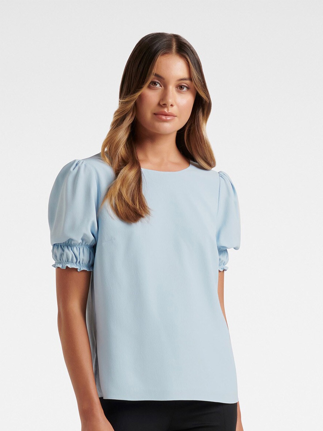

Forever New Women Blue Solid Top