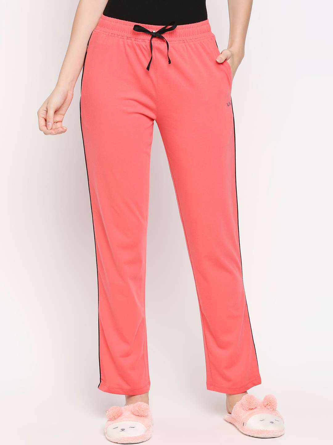 

XIN Women Red Pure Cotton Lounge Pants
