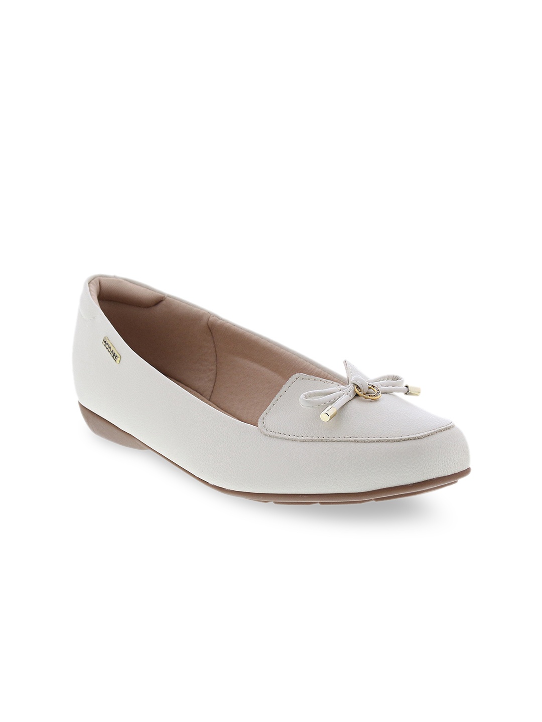 

MODARE Women Off White Colourblocked Boat Shoes