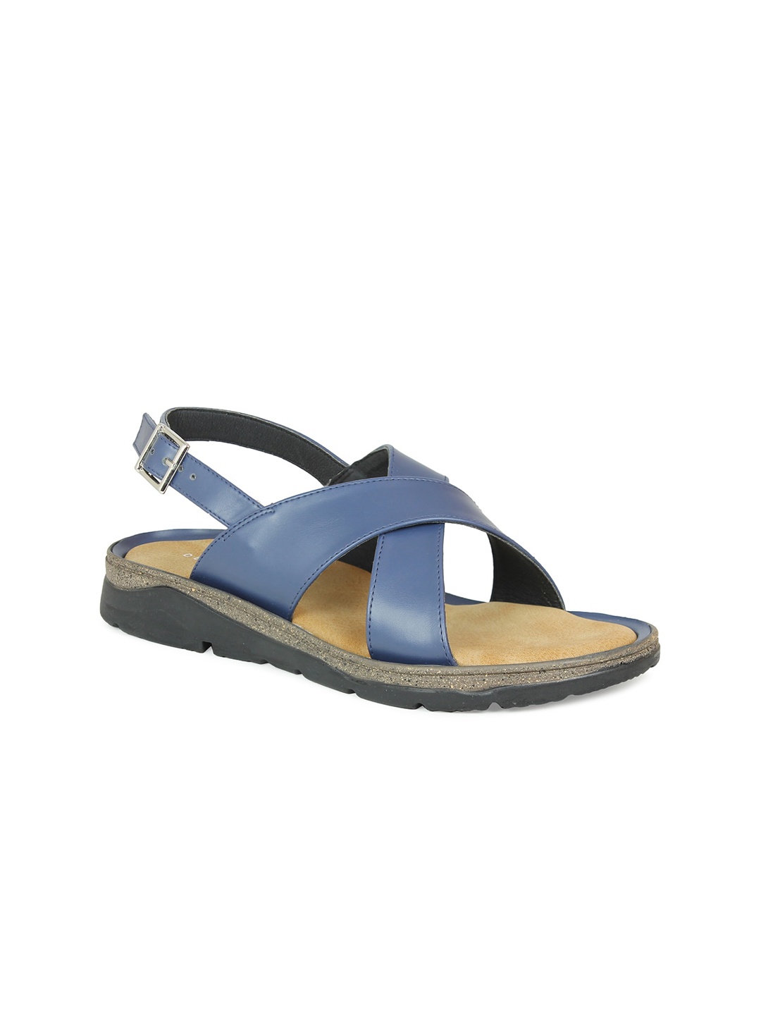 

DESIGN CREW Women Navy Blue Open Toe Flats