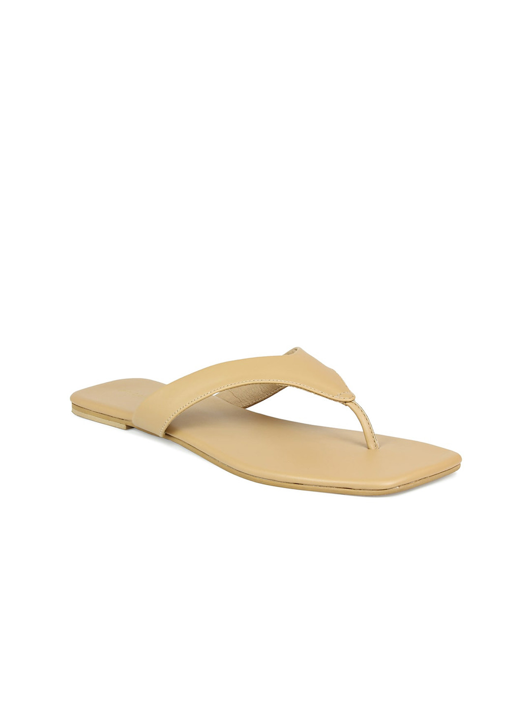 

DESIGN CREW Women Beige T-Strap Flats