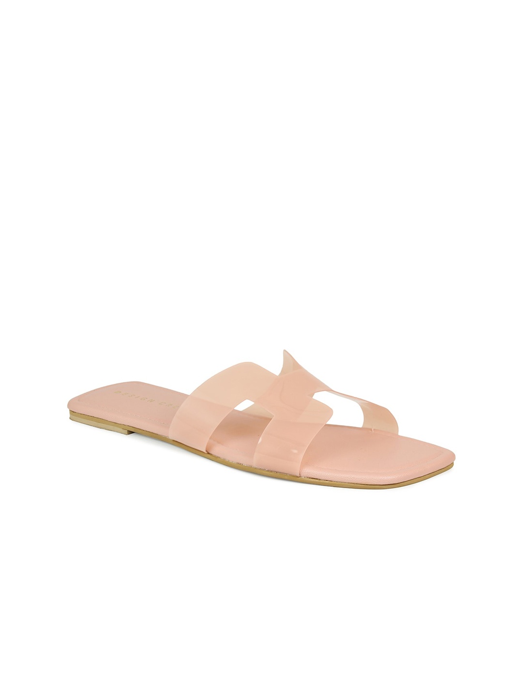 

DESIGN CREW Women Pink Textured Open Toe Flats