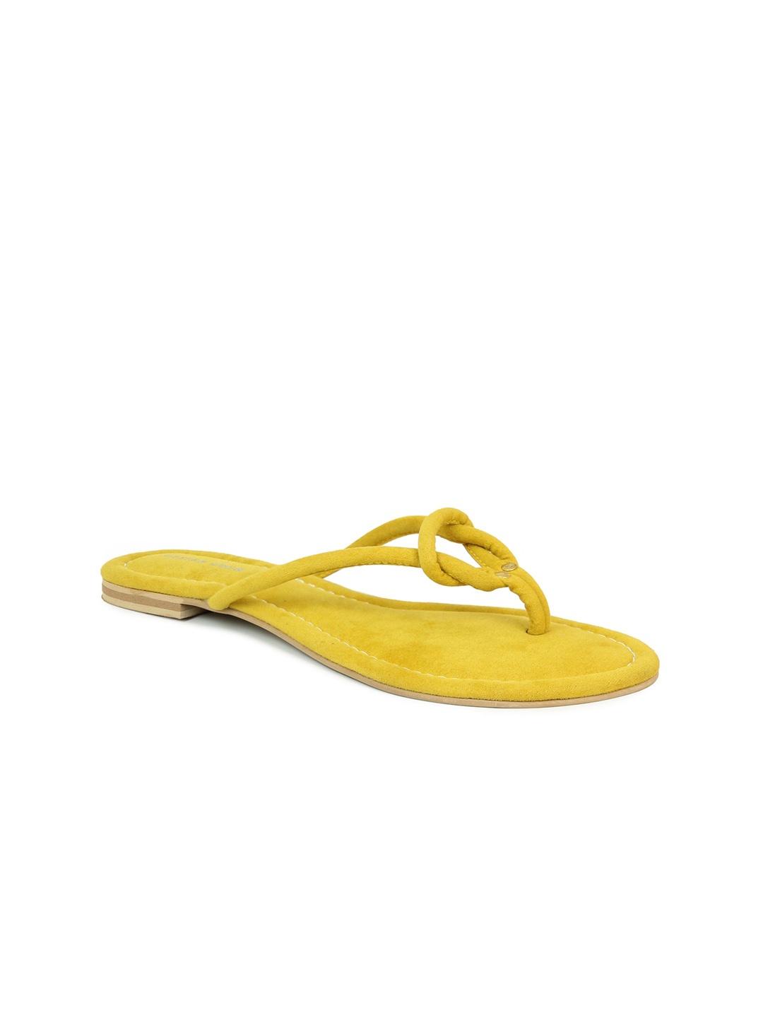 

DESIGN CREW Women Yellow T-Strap Flats