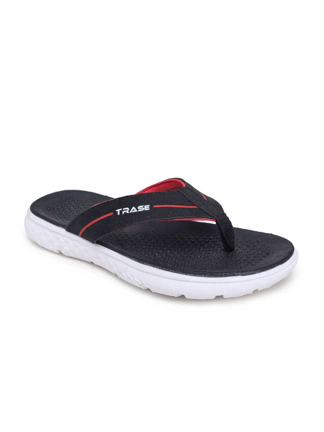 

TRASE Men Black & Red Thong Flip-Flops