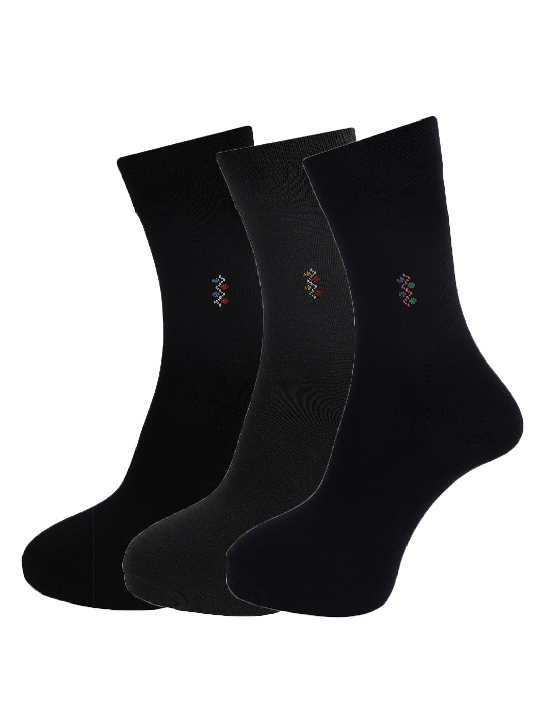 

Dollar Socks Men Pack of 3 Assorted Cotton Above Ankle-Length Socks