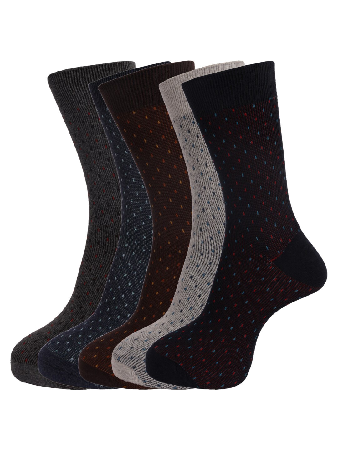 

Dollar Socks Men Pack of 5 Assorted Cotton Full-Length Socks