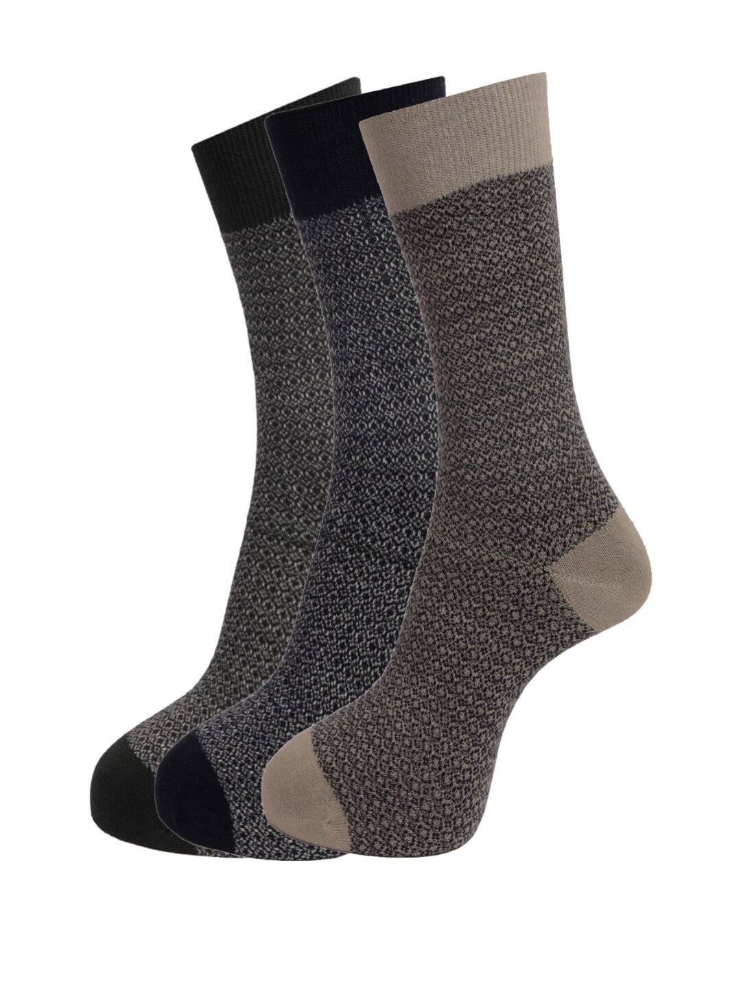 

Dollar Socks Men Pack Of 3 Assorted Cotton Above Ankle-Length Socks