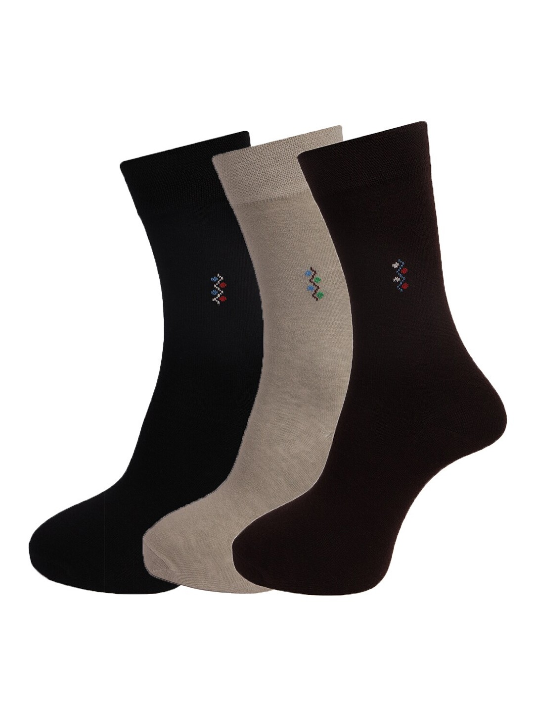 

Dollar Socks Men Pack Of 3 Assorted Cotton Above Ankle-Length Socks