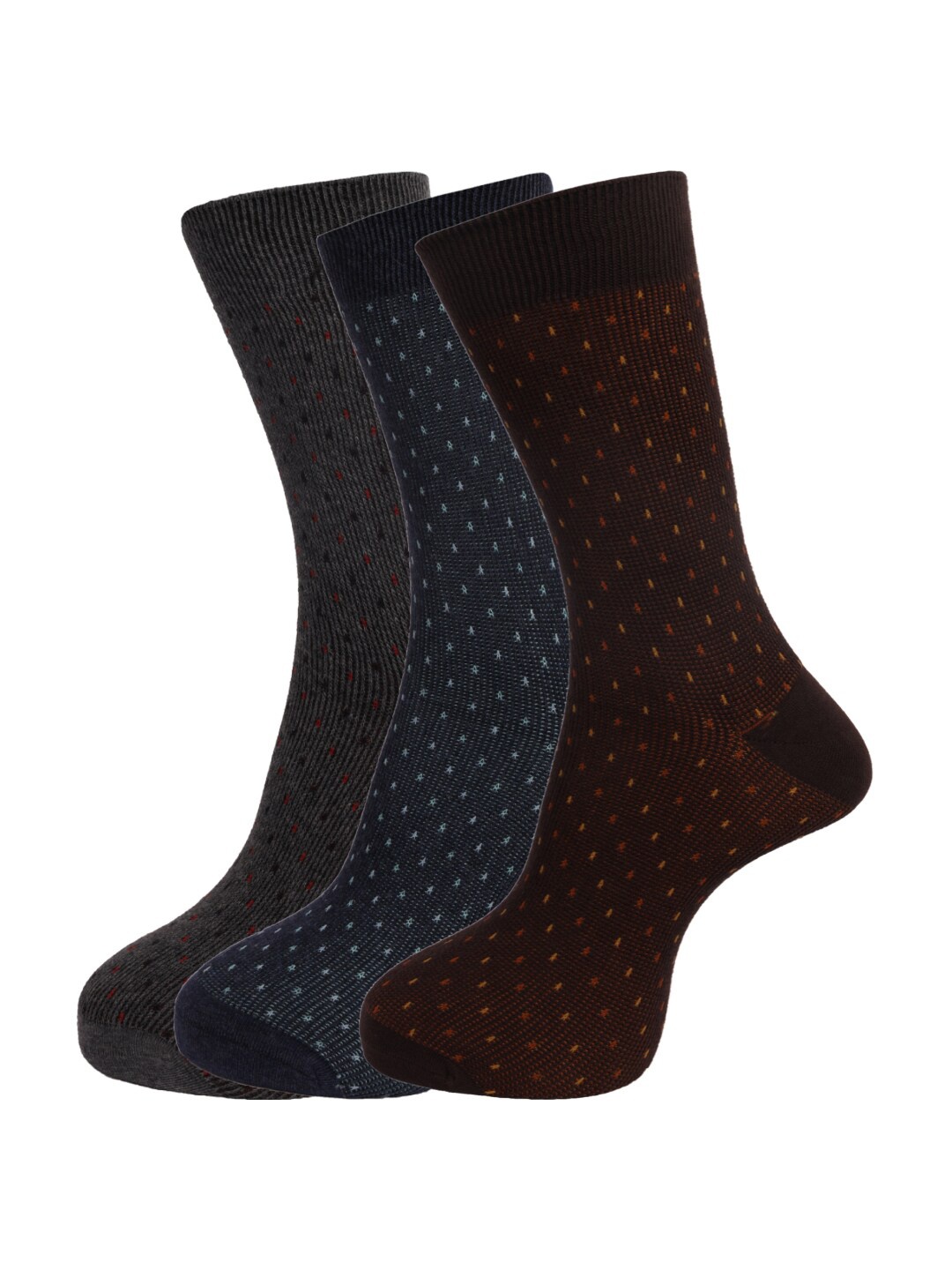

Dollar Socks Men Pack Of 3 Assorted Above Ankle-Length Cotton Socks