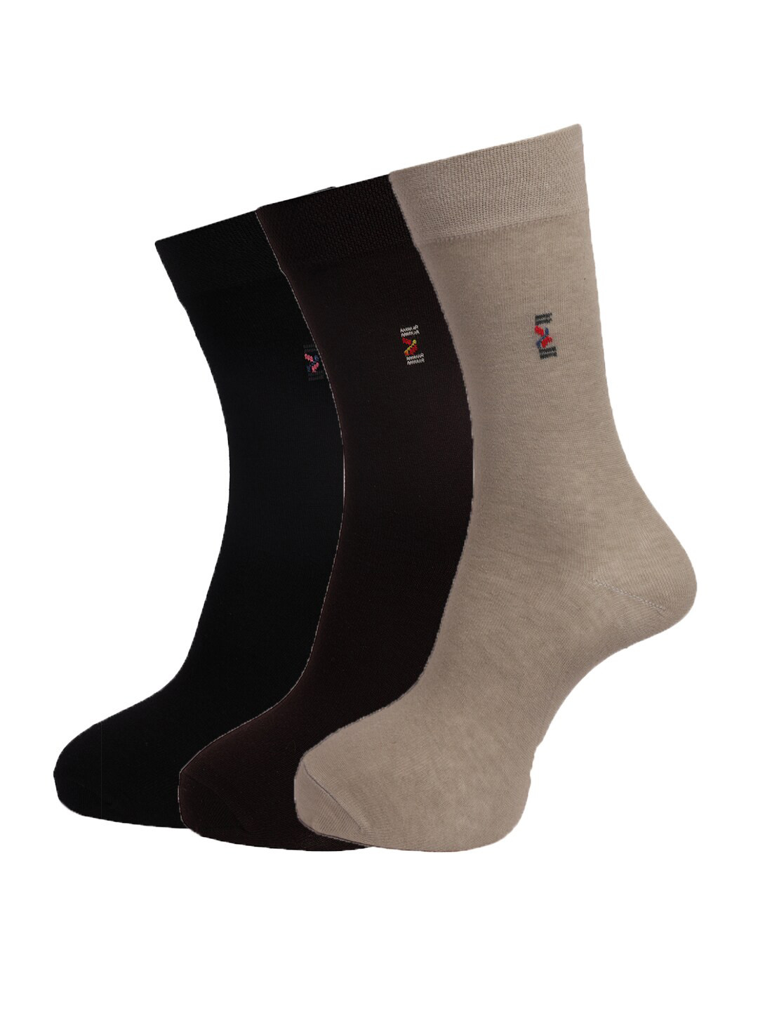 

Dollar Socks Men Pack of 3 Assorted Cotton Full-Length Socks