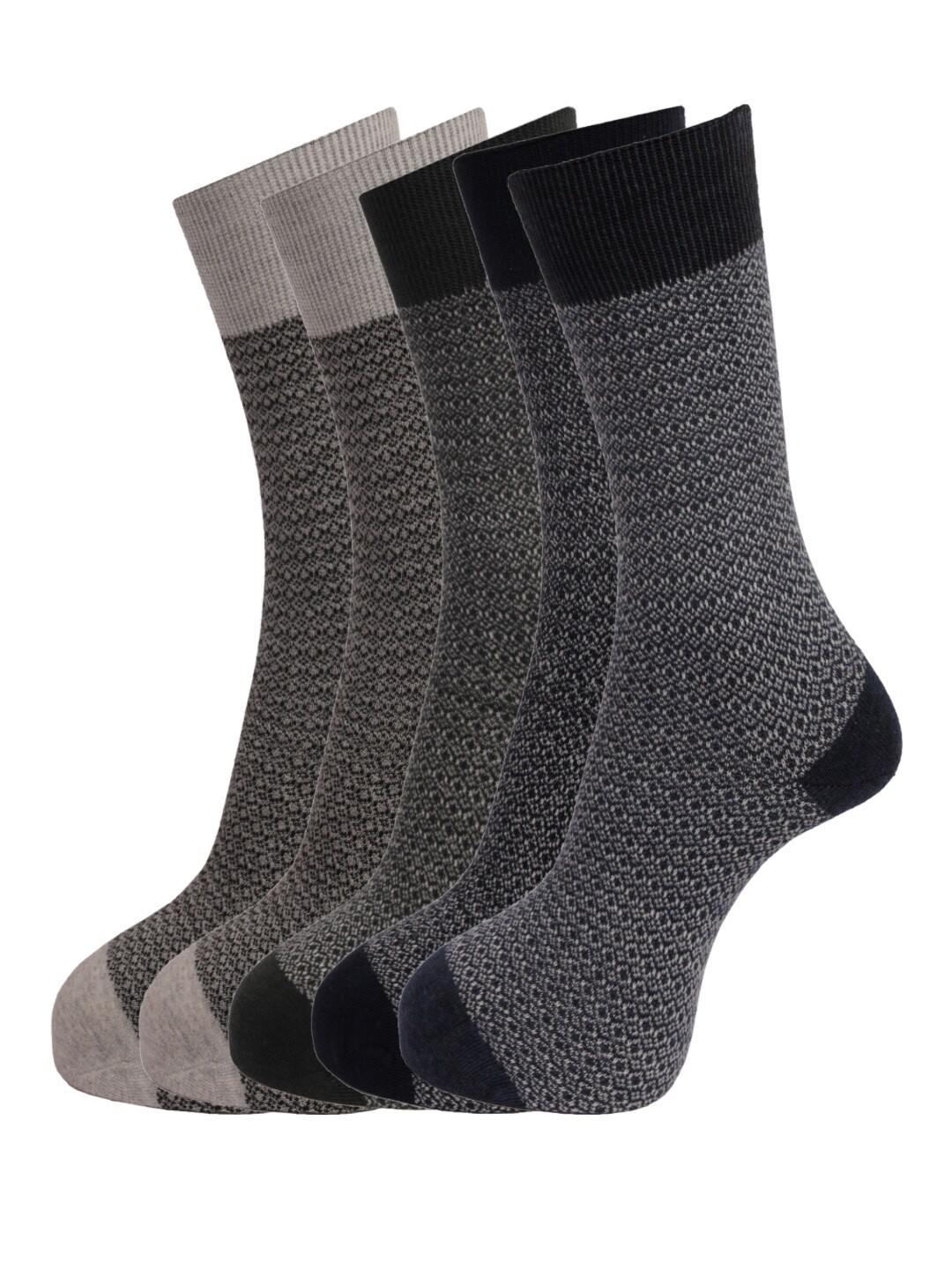 

Dollar Socks Men Pack of 5 Assorted Cotton Full-Length Socks