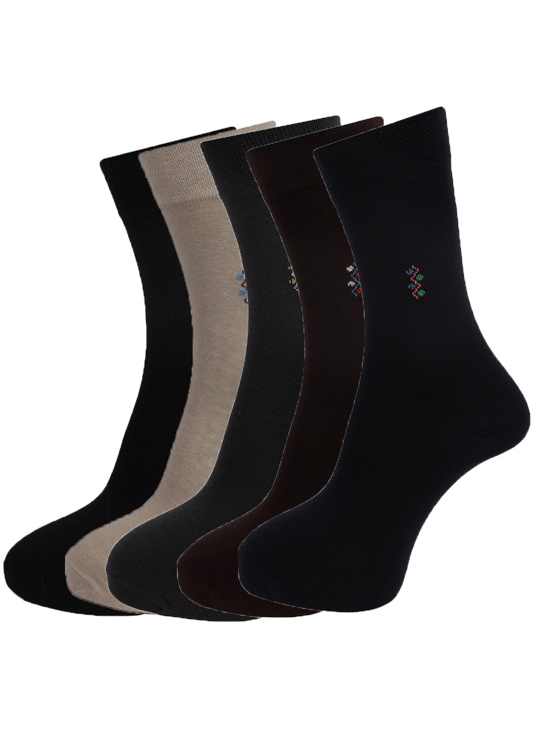 

Dollar Socks Men Pack Of 5 Assorted Above Ankle Length Cotton Socks