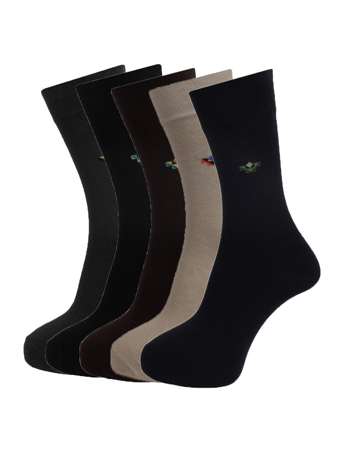 

Dollar Socks Men Pack Of 5 Assorted Cotton Above Ankle-Length Socks