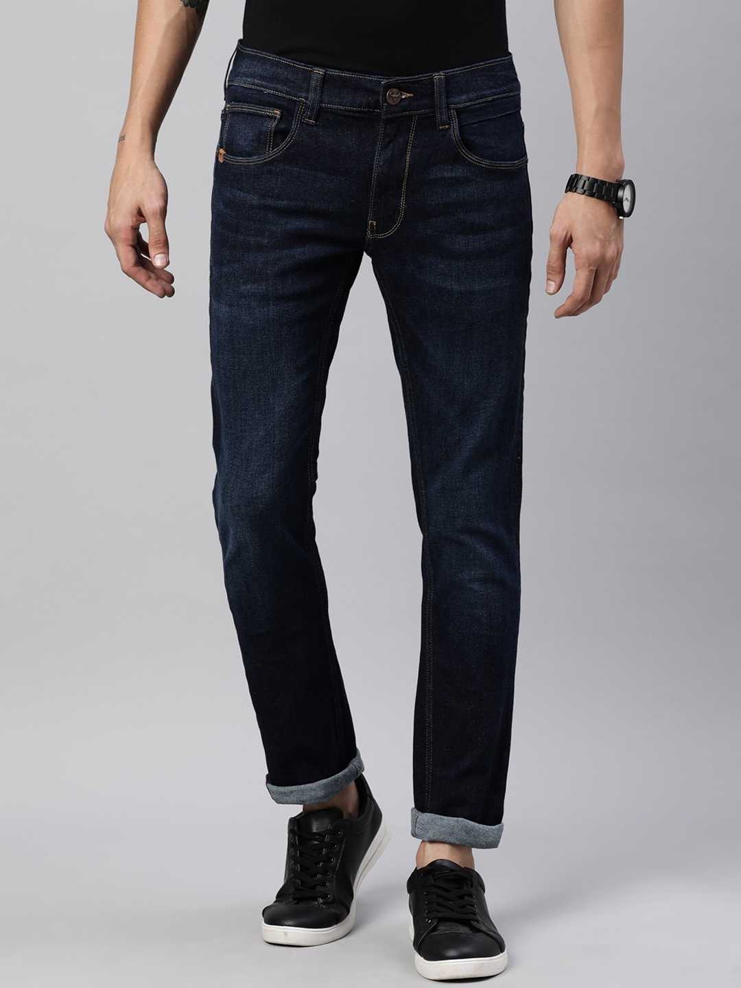 

American Bull Men Blue Skinny Fit Light Fade Stretchable Jeans