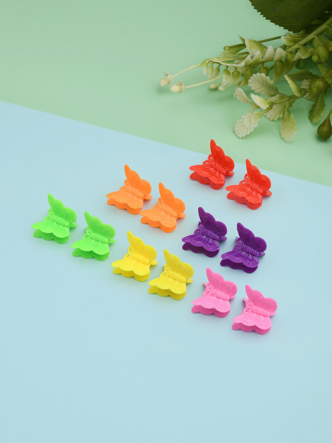 

Lilly & sparkle Women Multicoloured Set of 6 Mini Claw Clip, Multi