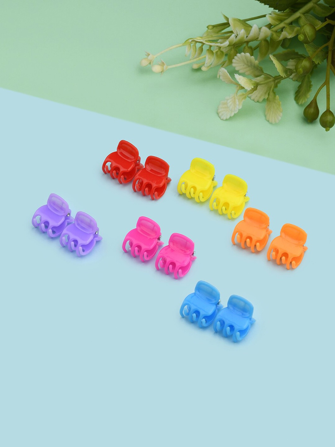 

Lilly & sparkle Women Set of 6 Claw Clip, Multi