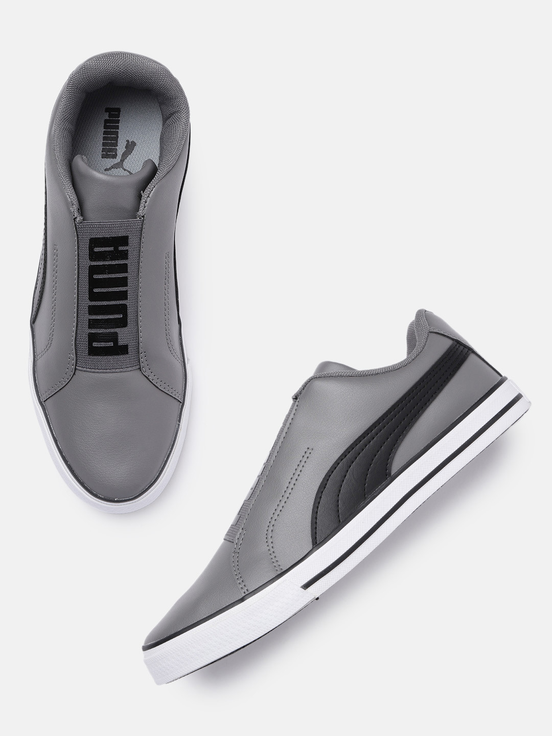 

Puma Unisex Grey Cappela Slip-On Sneakers