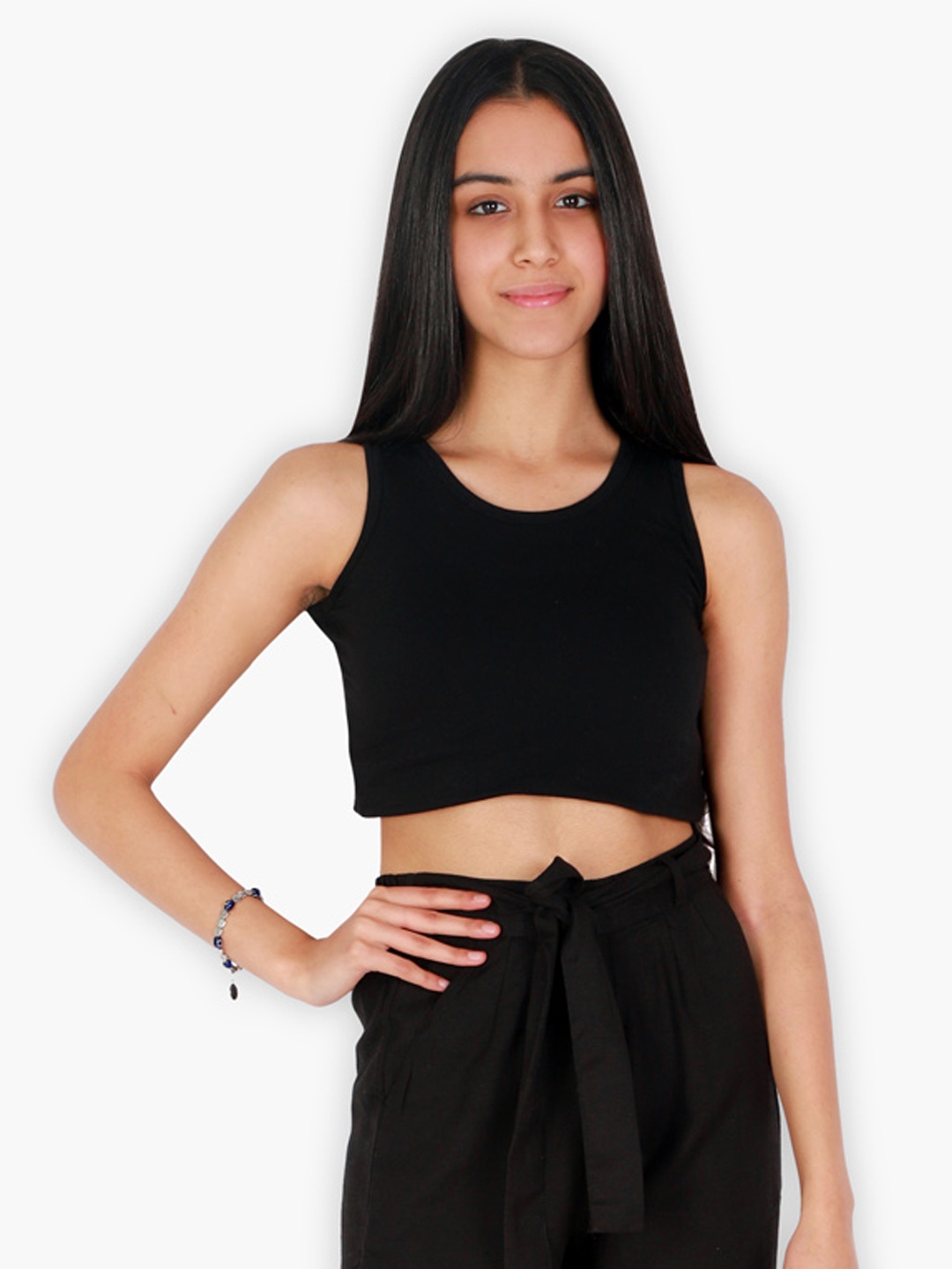 

YK Black Crop Top
