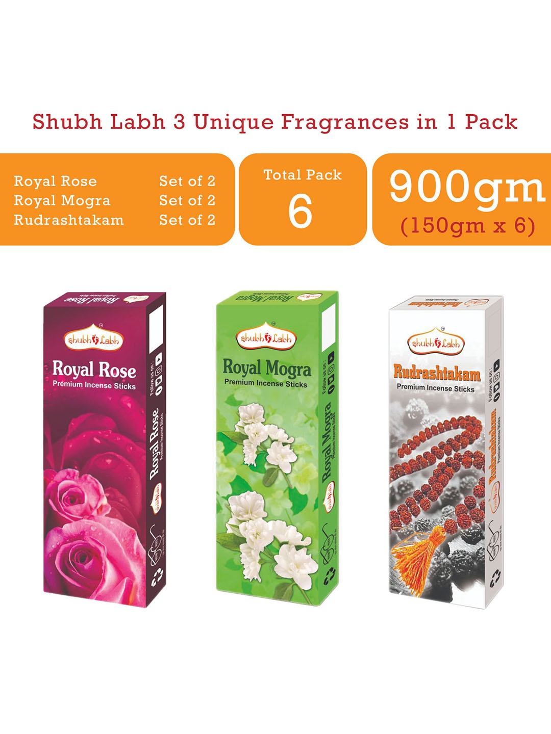 

Shubh Labh Set of 6 Black Incense Sticks