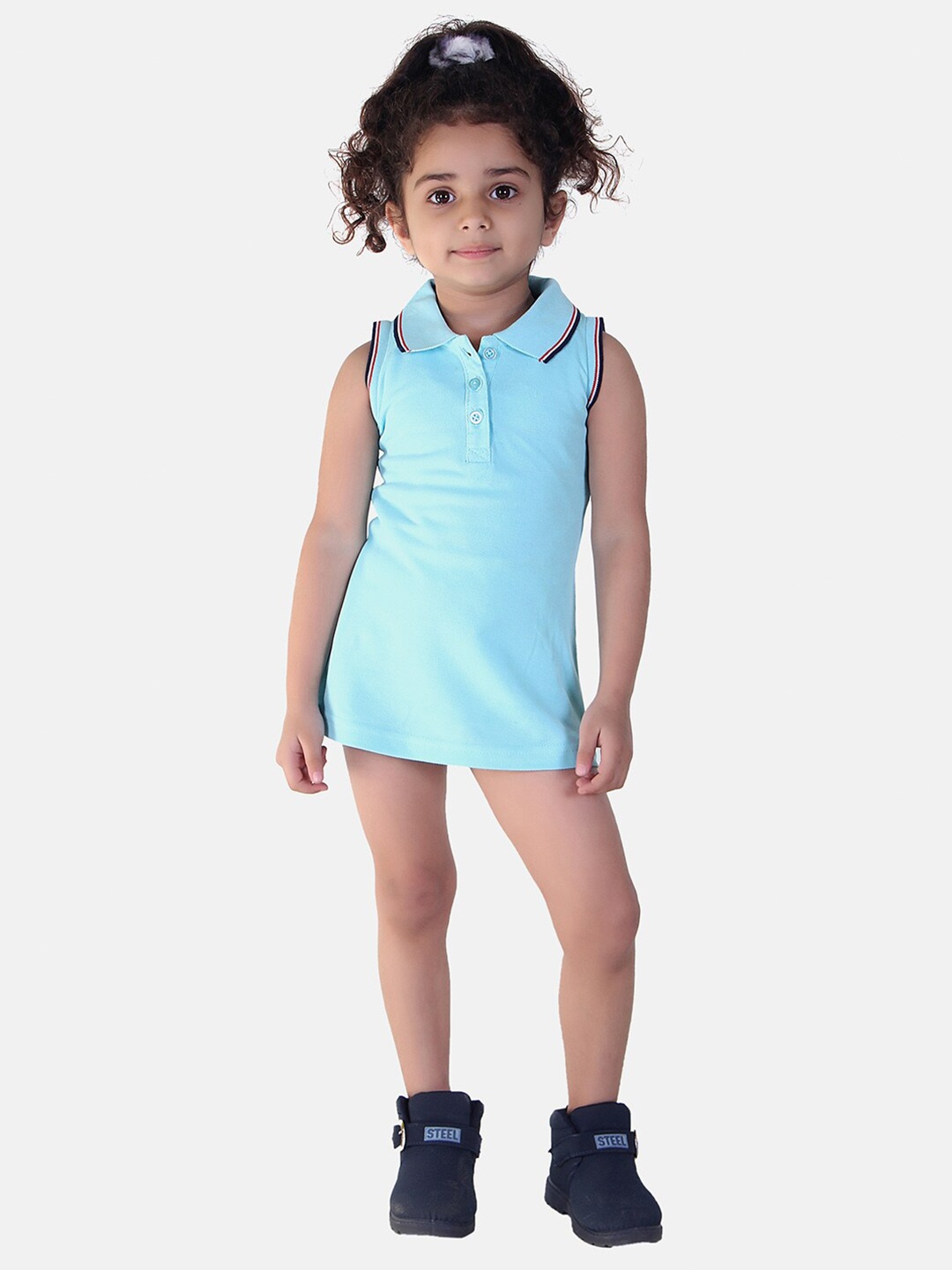 

KEPA Girls Blue Cotton T-shirt Mini Dress