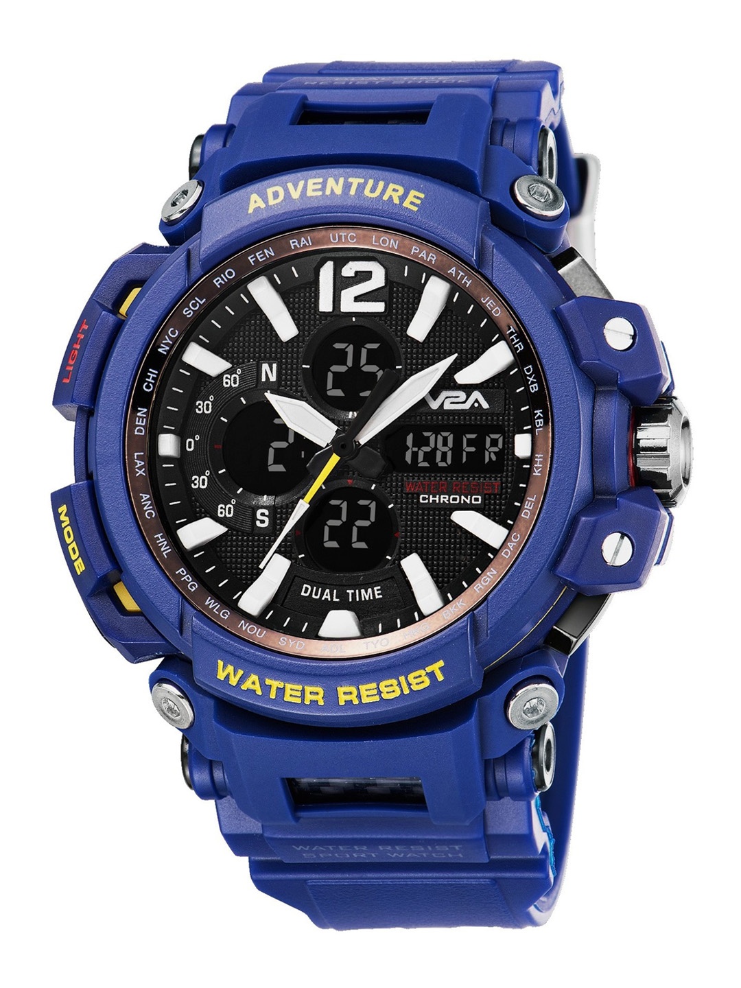 

V2A Men Blue Dial & Blue Straps Analogue Multi Function Watch V2A-JF-1716-2-Blue
