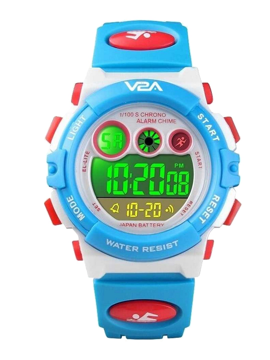 

V2A Unisex Kids Blue Patterned Dial & Blue Straps Digital Multi Function Watch
