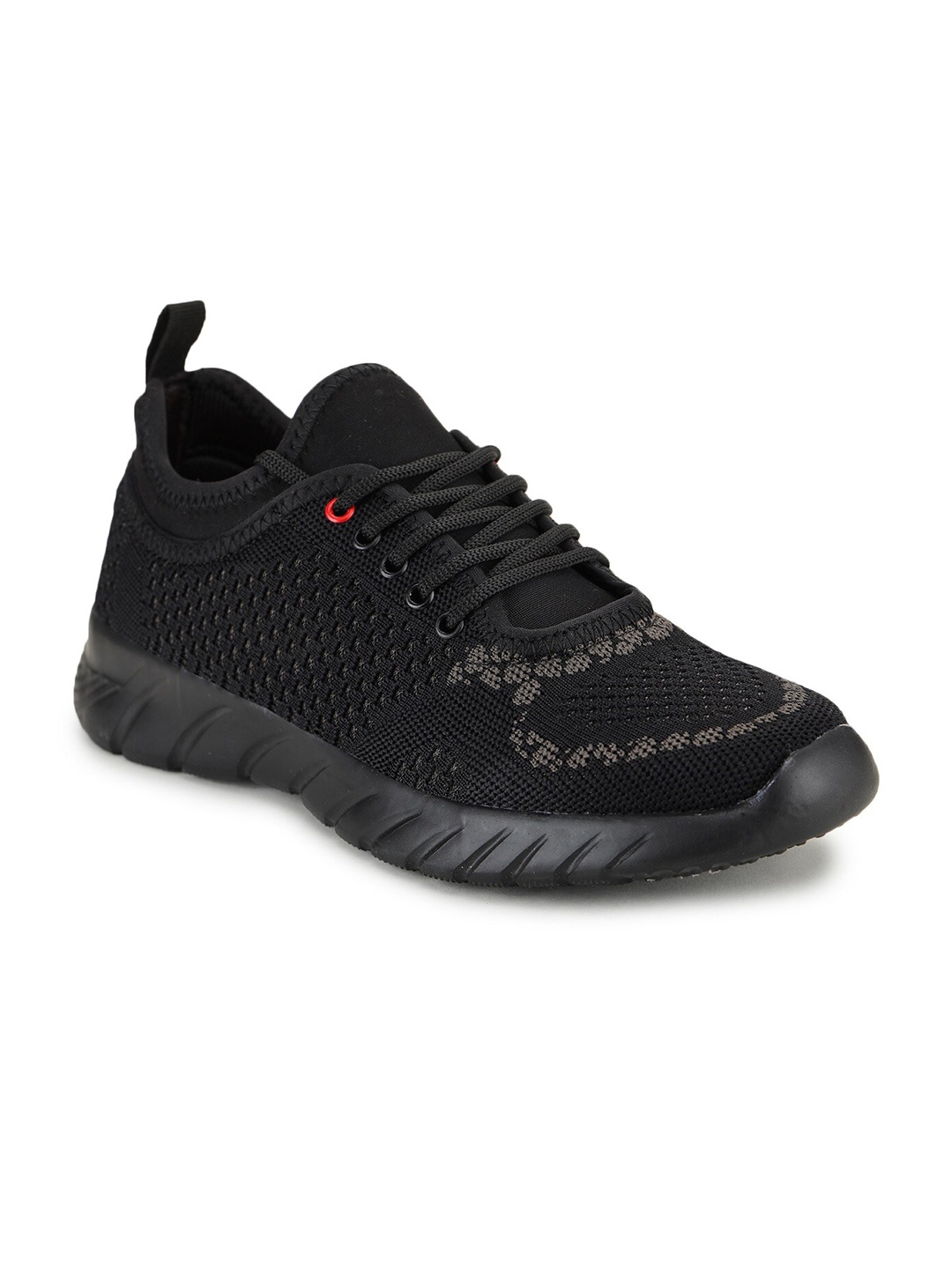 

TRASE Men Black Mesh Running Non-Marking Shoes