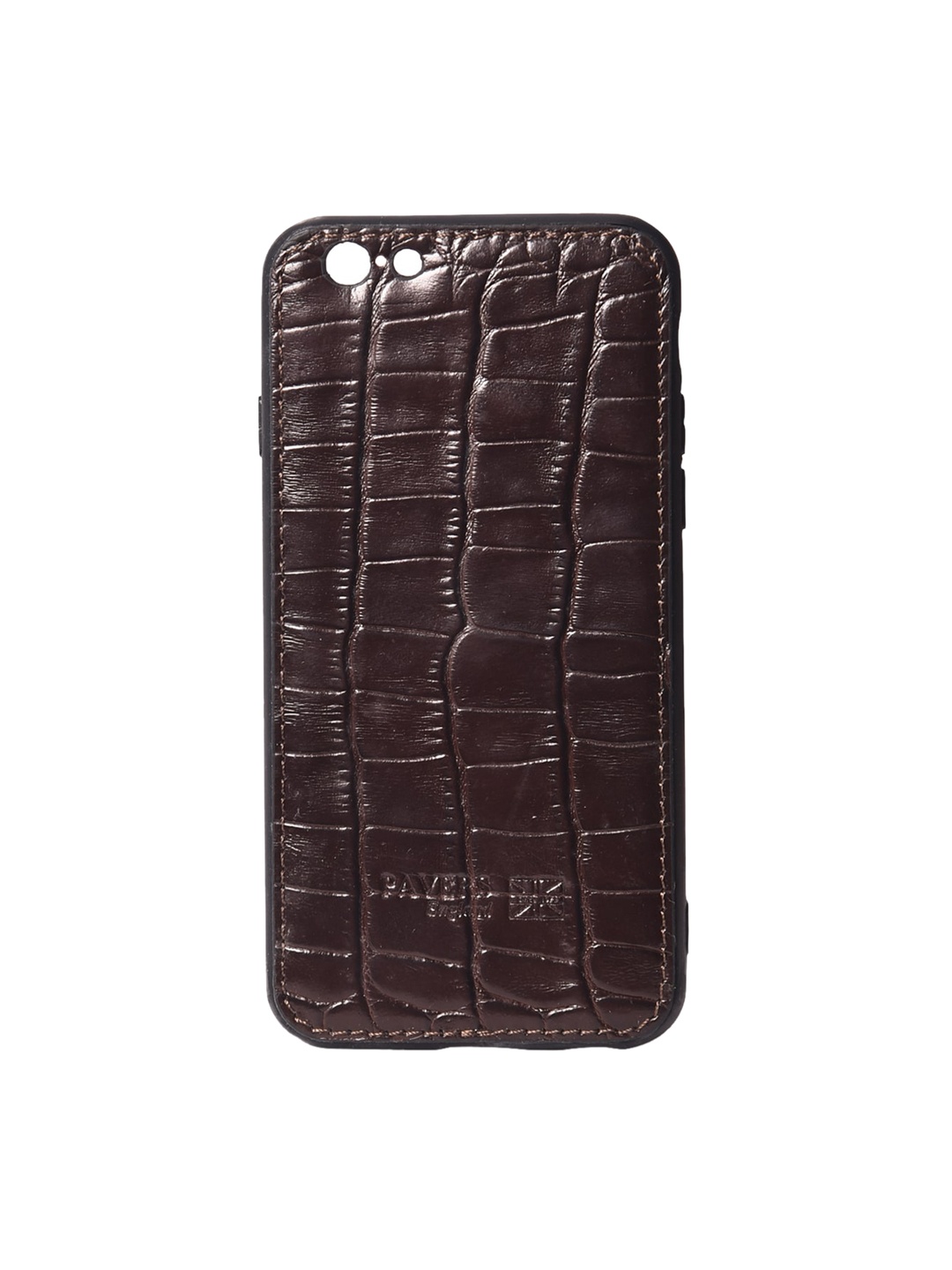 

Pavers England Brown Textured Leather iPhone 6S Back Case