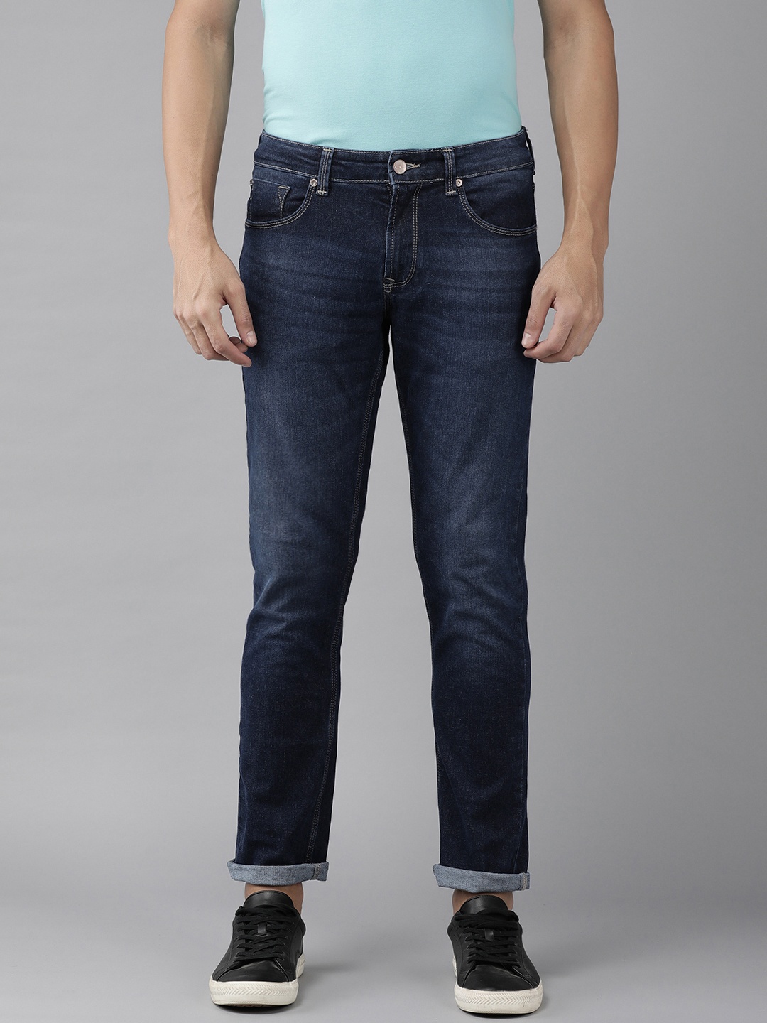

SPYKAR Men Rovers Fit Mid-Rise Light Fade Stretchable Jeans, Blue
