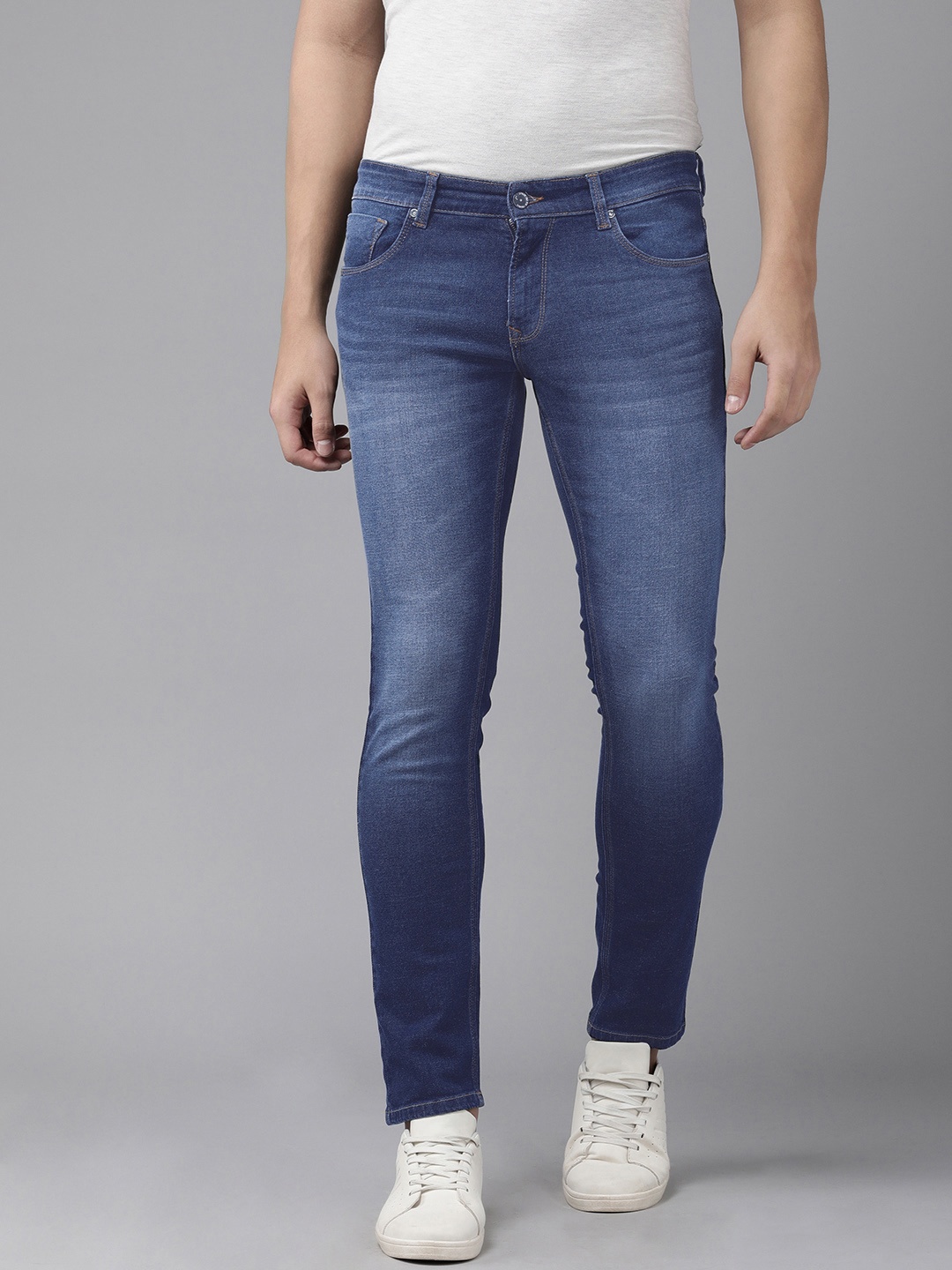

SPYKAR Men Blue Rover Regular Fit Mid-Rise Light Fade Clean Look Stretchable Jeans