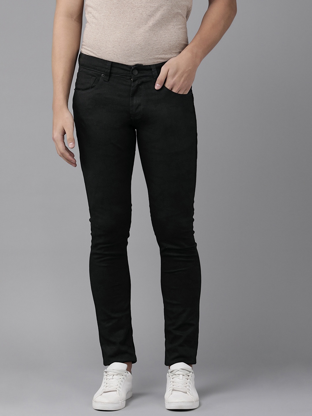 

SPYKAR Men Black Skinny Fit Low-Rise Stretchable Jeans