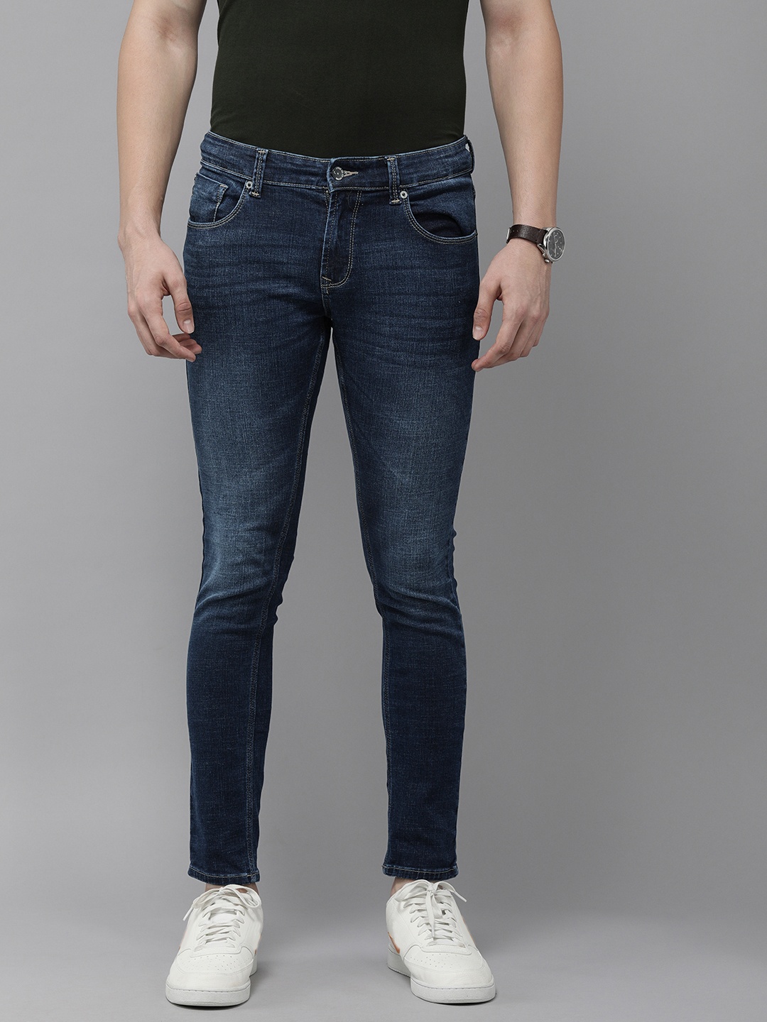 

SPYKAR Men Blue Super Skinny Fit Low-Rise Light Fade Stretchable Jeans