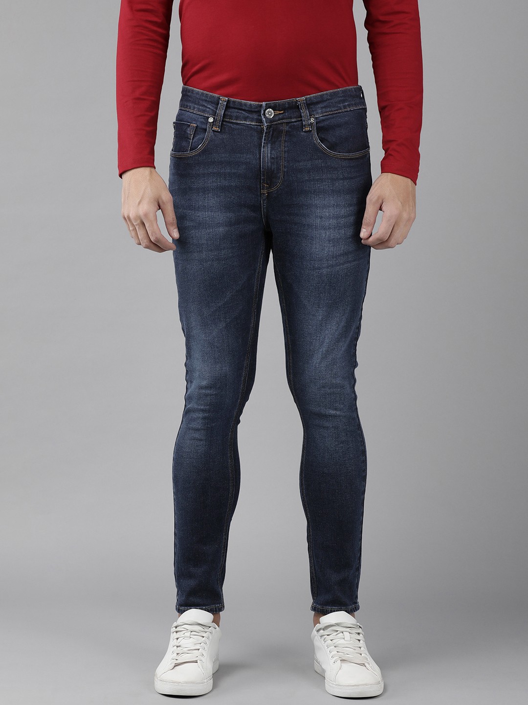 

SPYKAR Men Kano Slim Fit Light Fade Stretchable Jeans, Blue