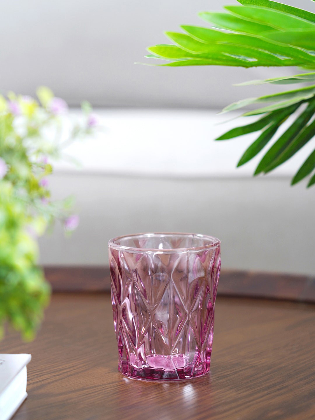 

Pure Home and Living Set Of 6 Ezra Glass Tumblers, Purple