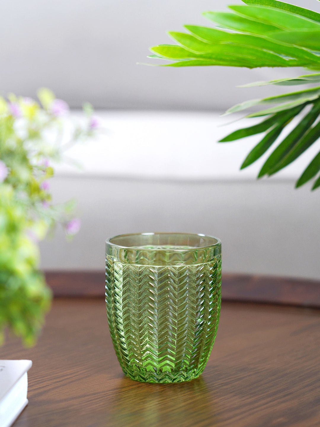 

Pure Home and Living Set Of 6 Green Ezra Glass Tumblers